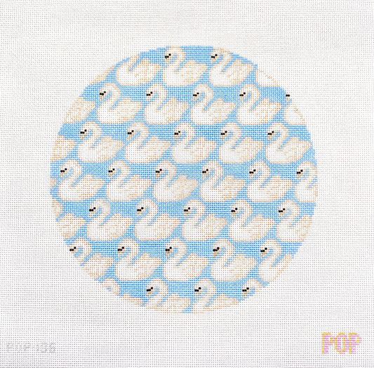 Large Swan Pattern Round - 10 inch