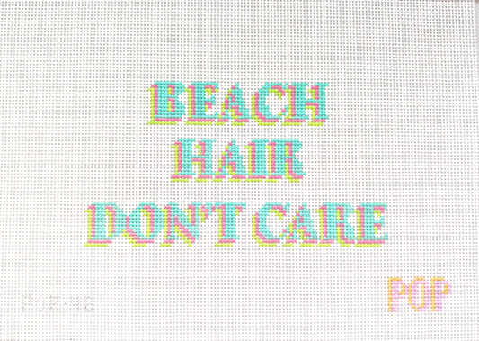 Beach Hair Don't Care Needlepoint Canvas