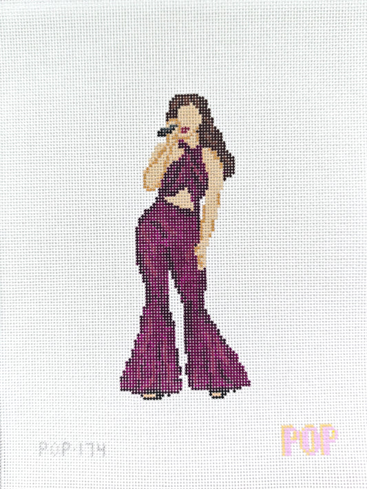 Tejano Singer Needlepoint Canvas