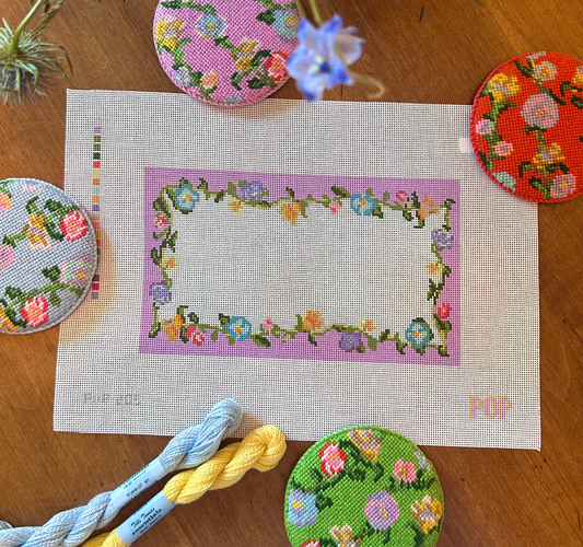 Multicolor Blank Floral Frame