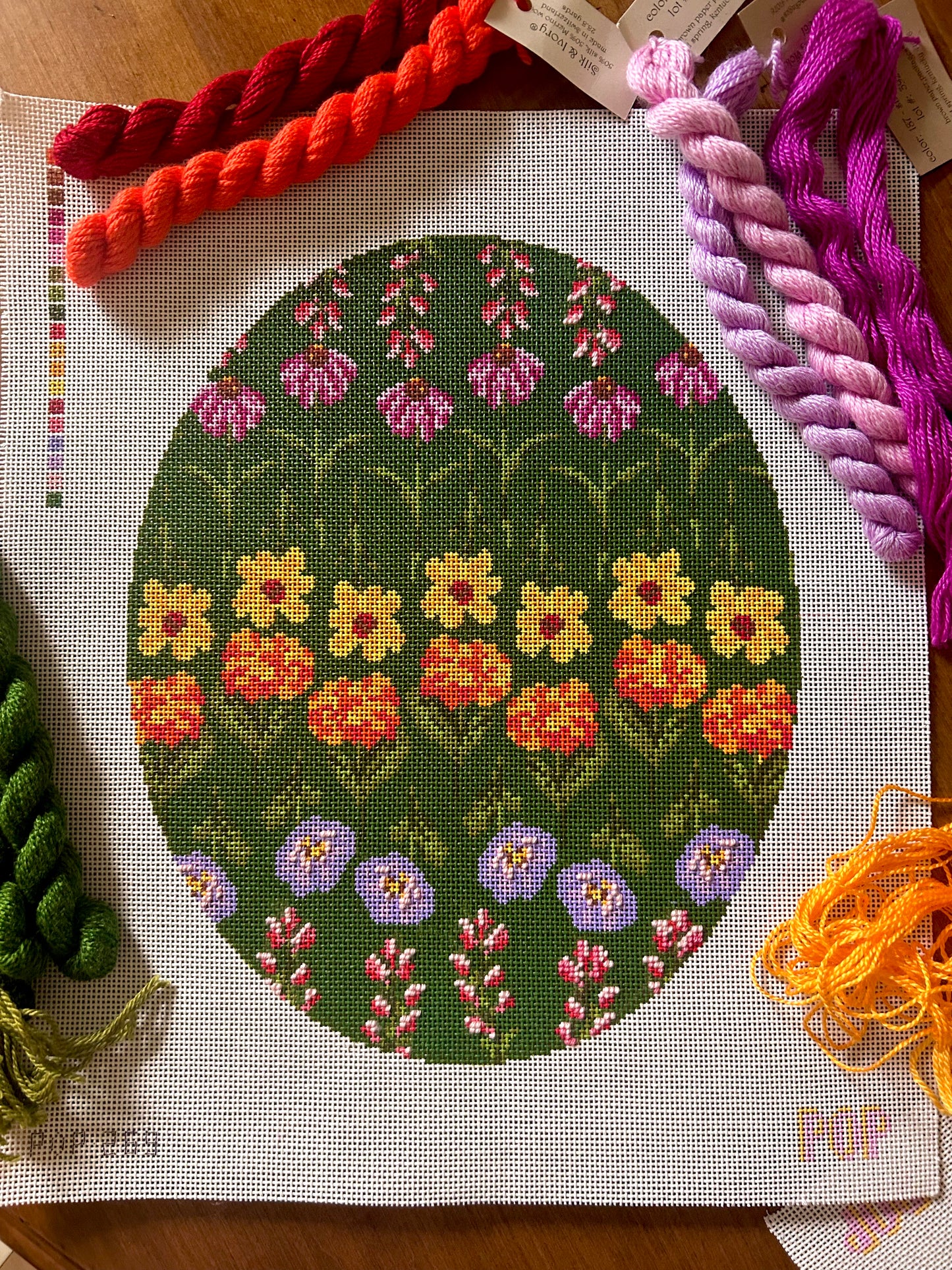 Large Wildflower Oval