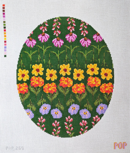 Large Wildflower Oval