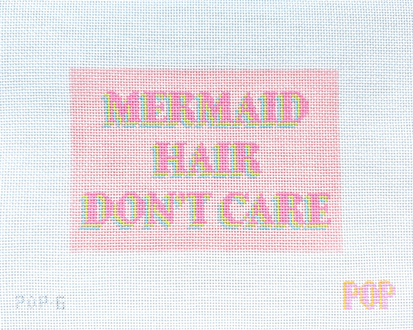 Mermaid Hair Don't Care Needlepoint Canvas