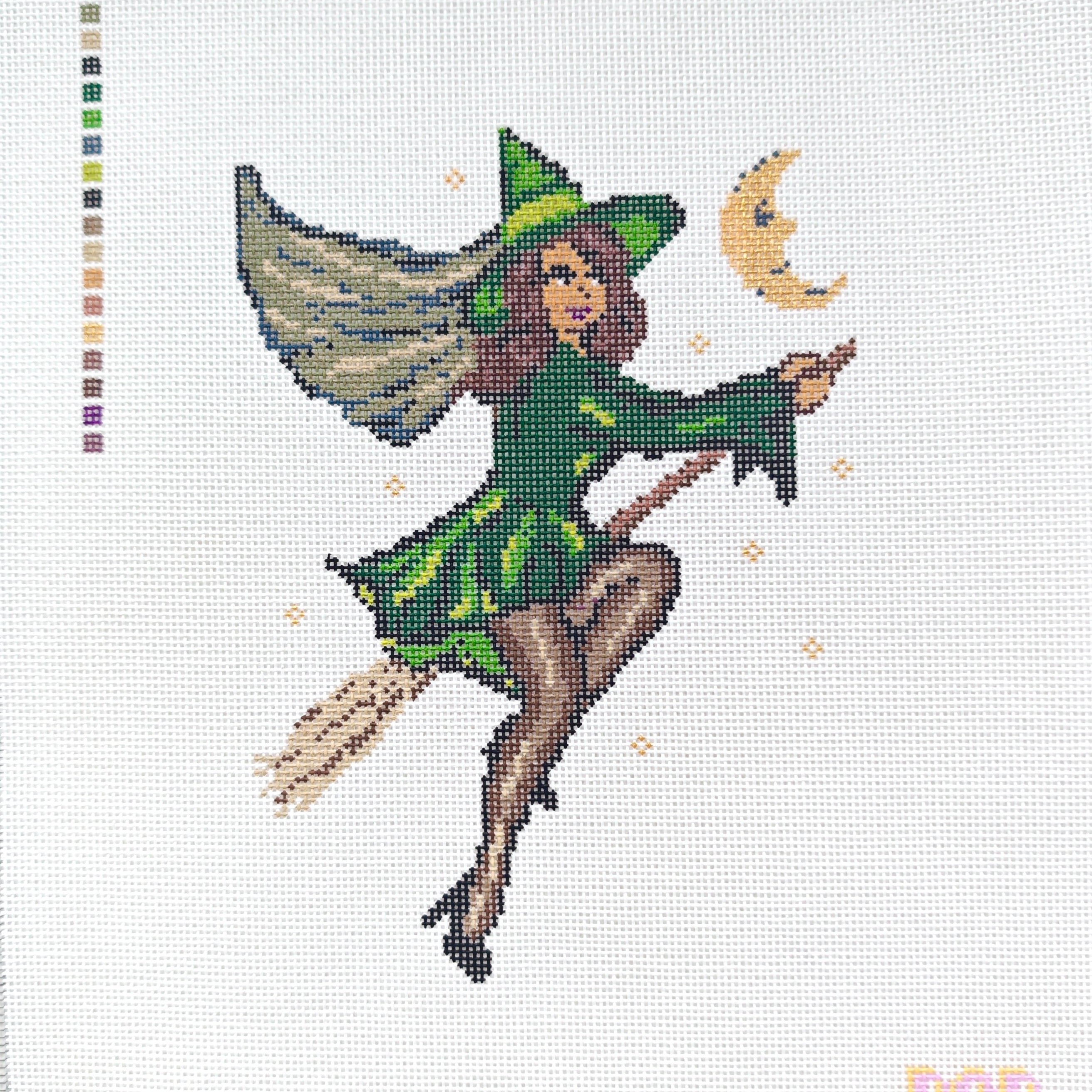 Retro Pin Up Witch - Green