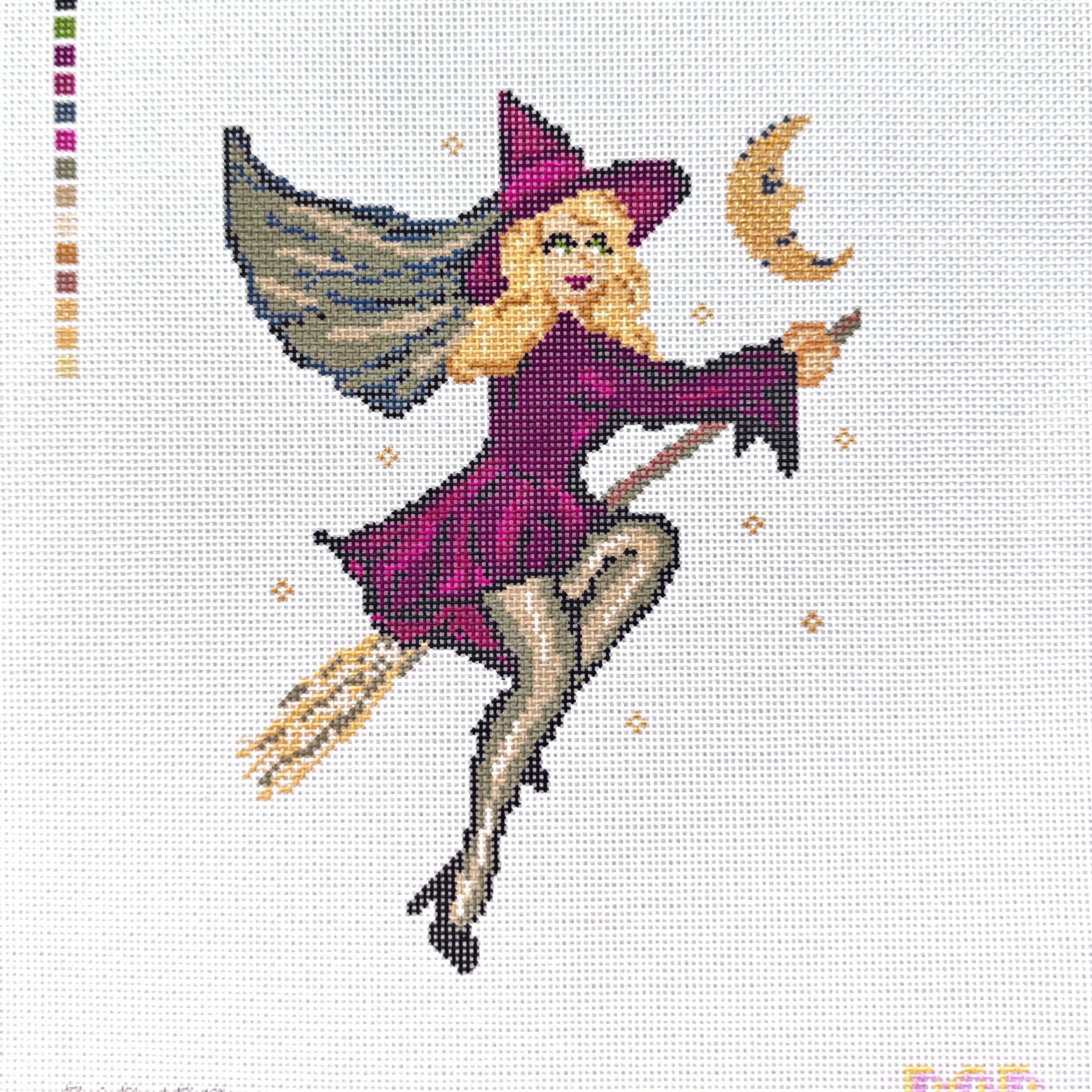 Retro Pin Up Witch - Purple