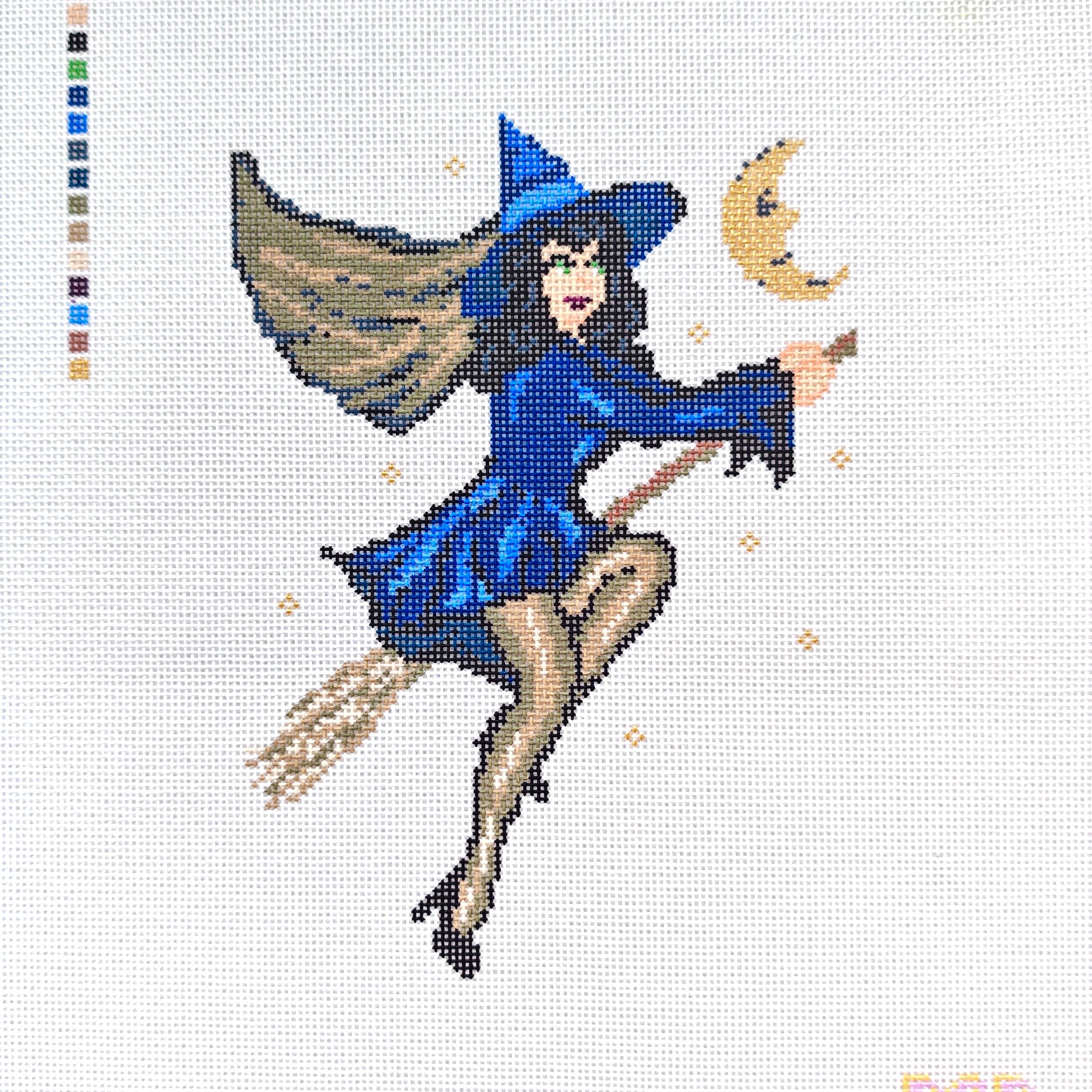 Retro Pin Up Witch - Blue