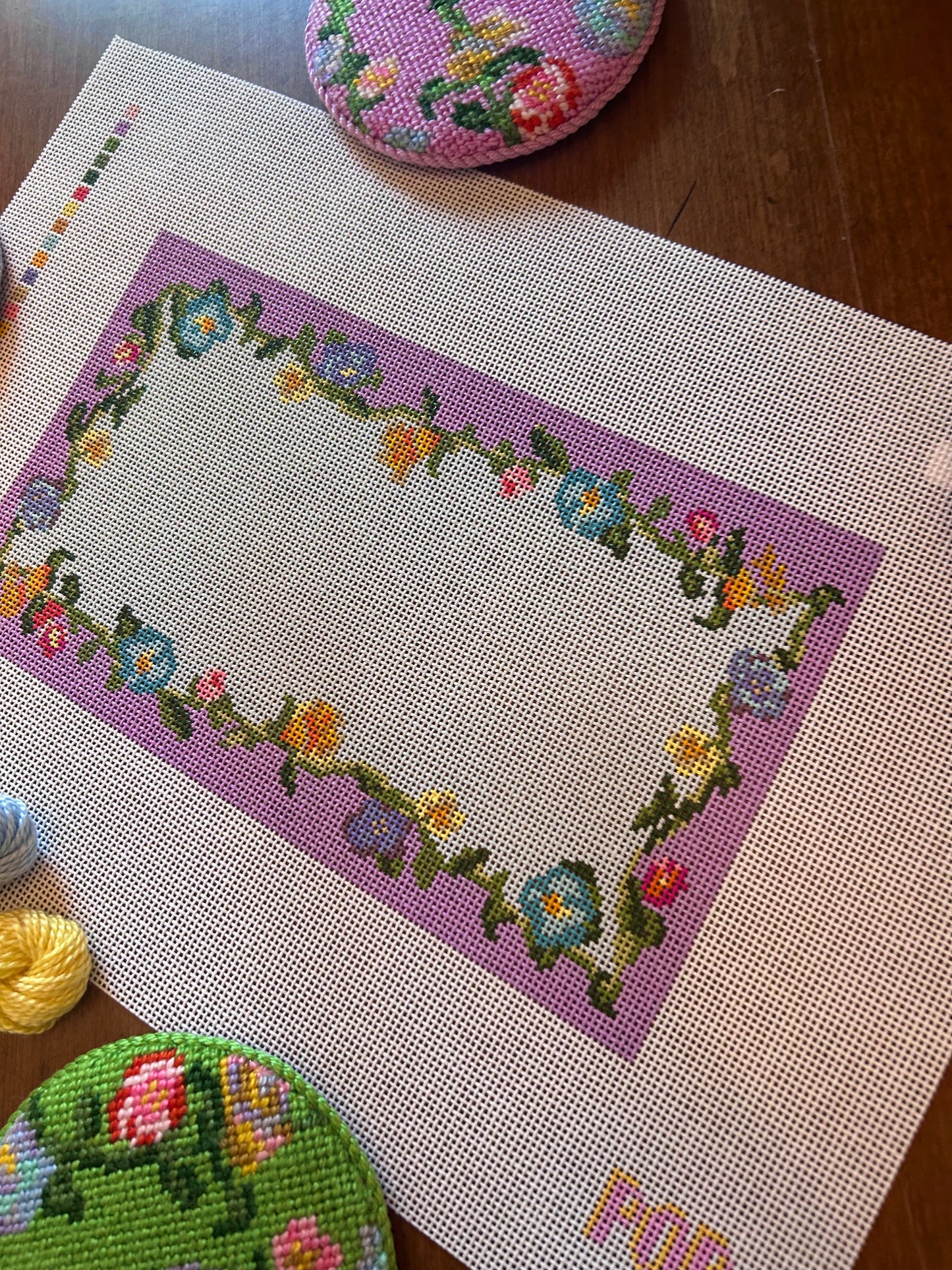 Multicolor Blank Floral Frame