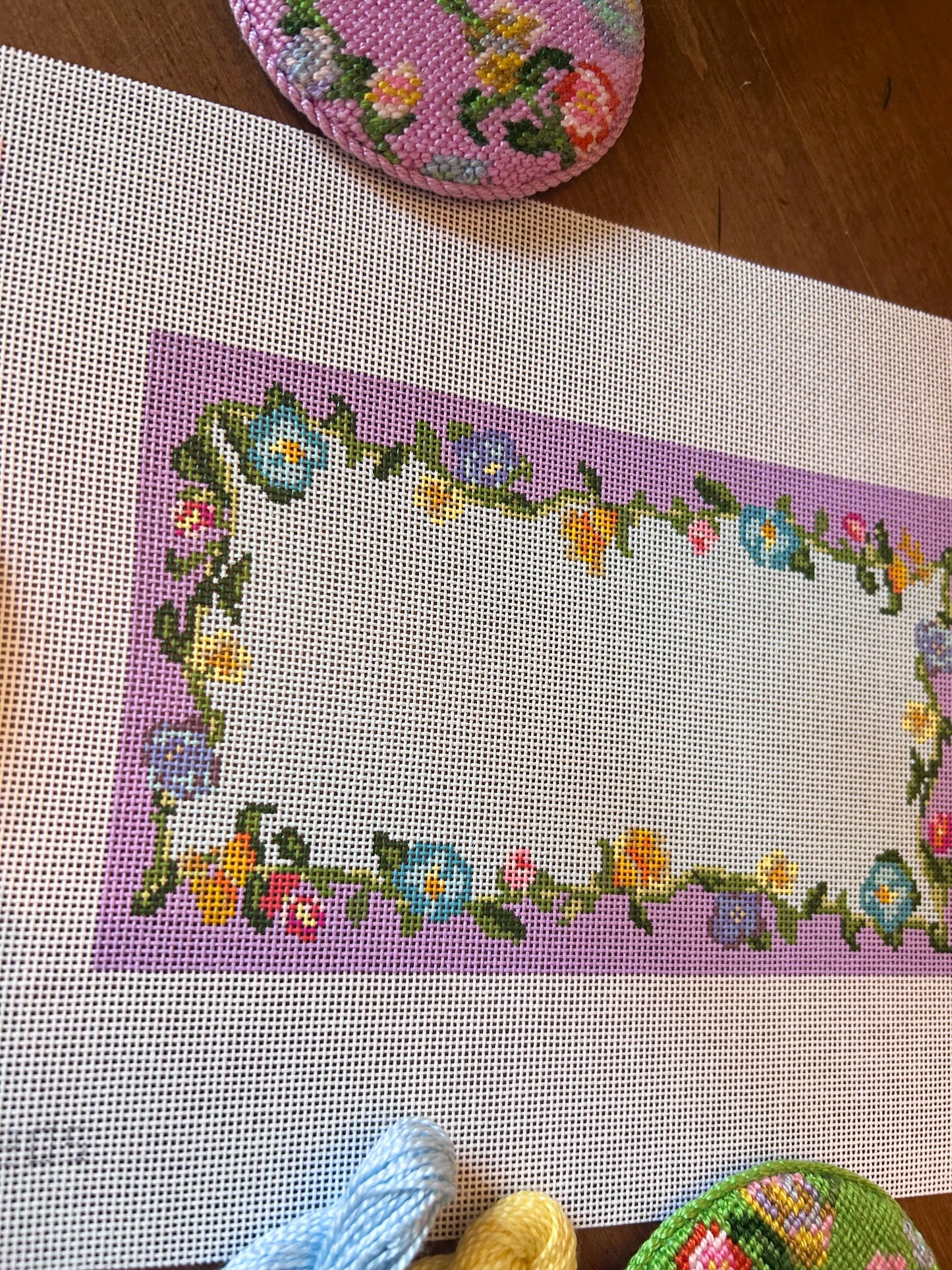 Multicolor Blank Floral Frame