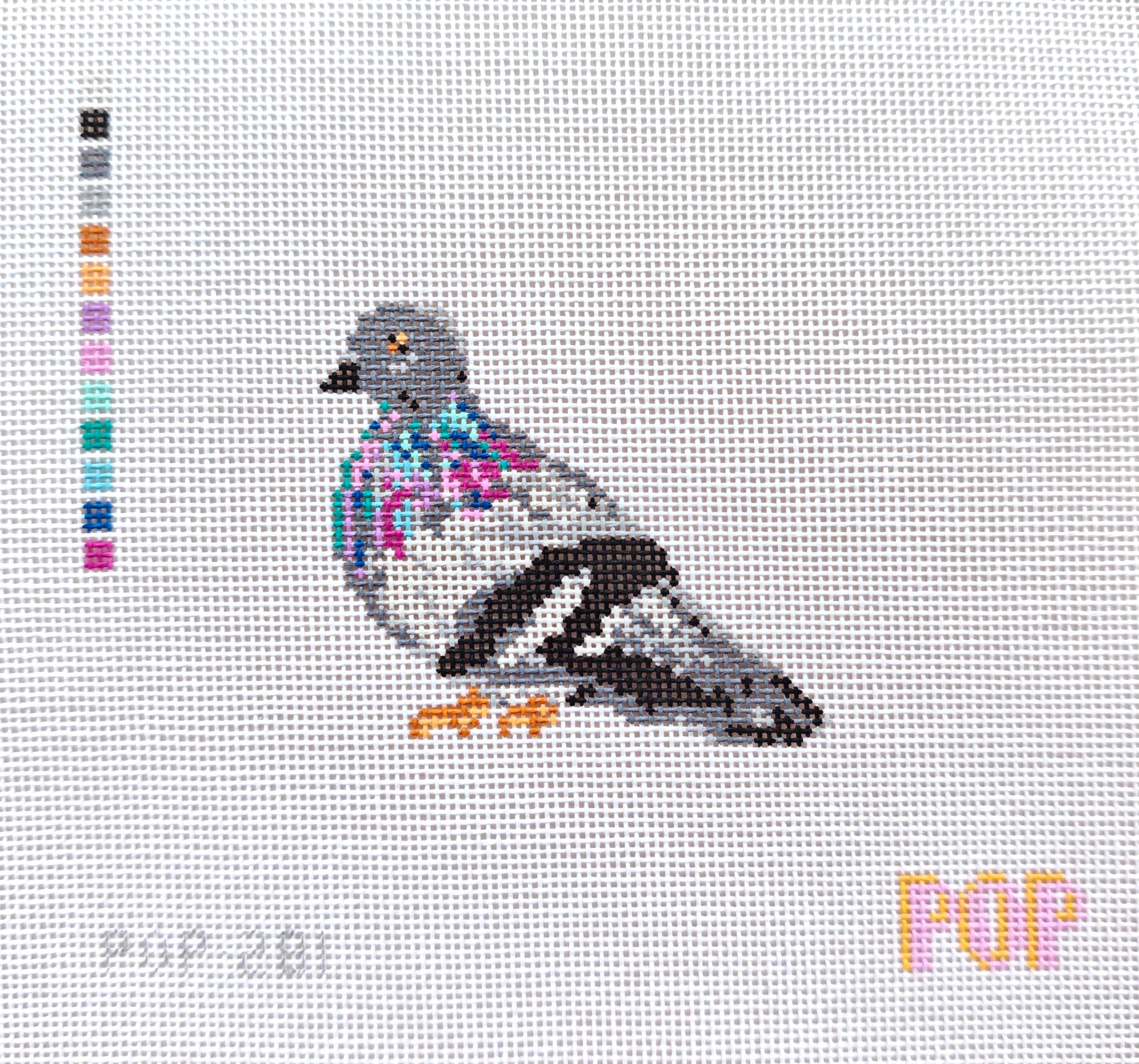 Small Pigeon Needlepoint Canvas