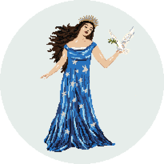 *PREORDER* Lady Peace Large Round Canvas - 50% of proceeds donated