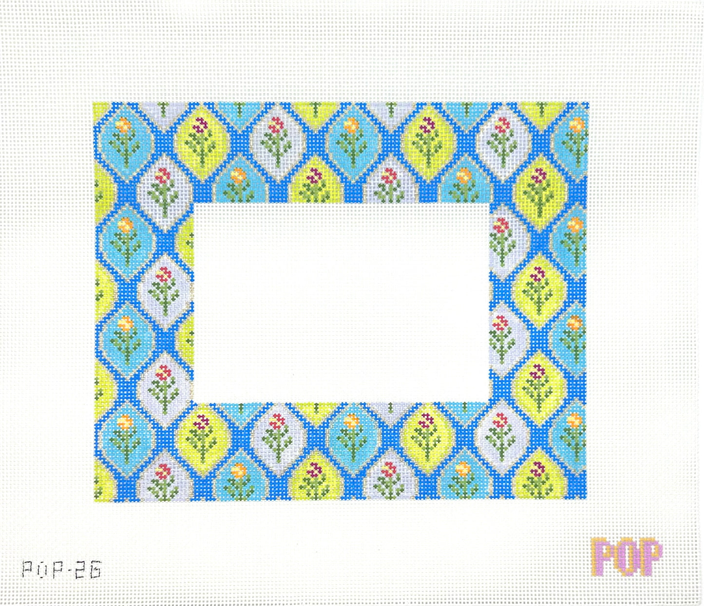 Blue Floral Frame