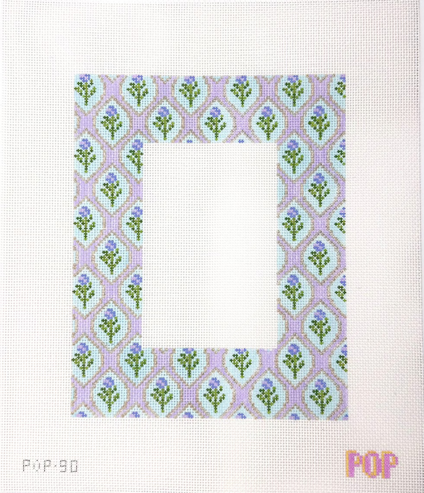 Lavender & Turquoise Floral Frame