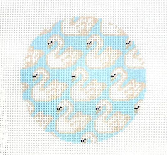 Swan Pattern Round